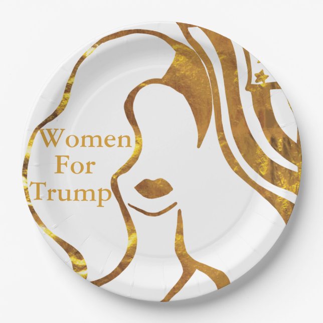 PRATO DE PAPEL MULHERES PARA TRUMP (Frente)