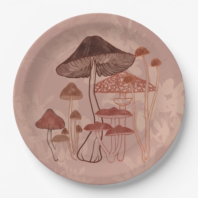 Prato De Papel Mushroom Love (Frente)