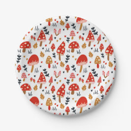 Prato De Papel Mushroom Woodland Kathrin Legg Red Mushroom