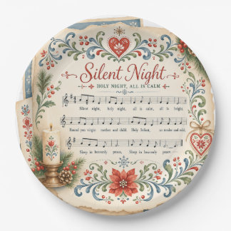 Prato De Papel Música de Natal Nórdica