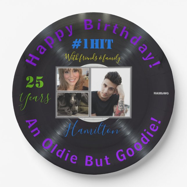 Prato De Papel Música - HAMbWG - Theme Birthday Paper Plate (Frente)