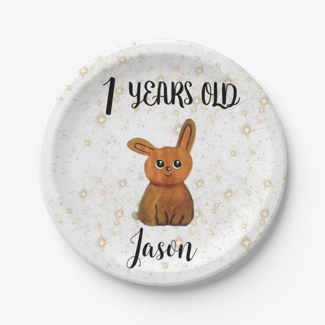 Prato De Papel My Monthly Hapiness magic rabbit (Frente)