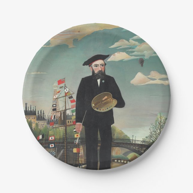 Prato De Papel Myself: Portrait – Landscape, Henri Rousseau 1890 (Frente)