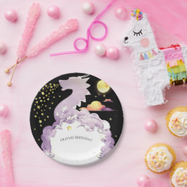 Prato De Papel Mystical Boho Dragon Birthday