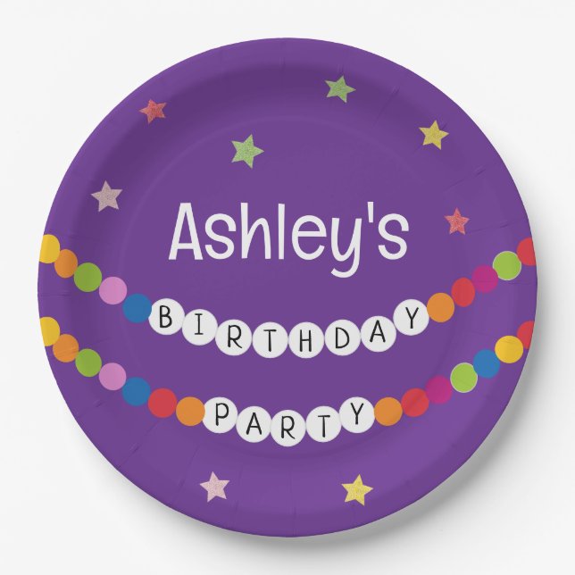 Prato De Papel Na minha Festa de aniversário da Era Bracelet de A (Frente)