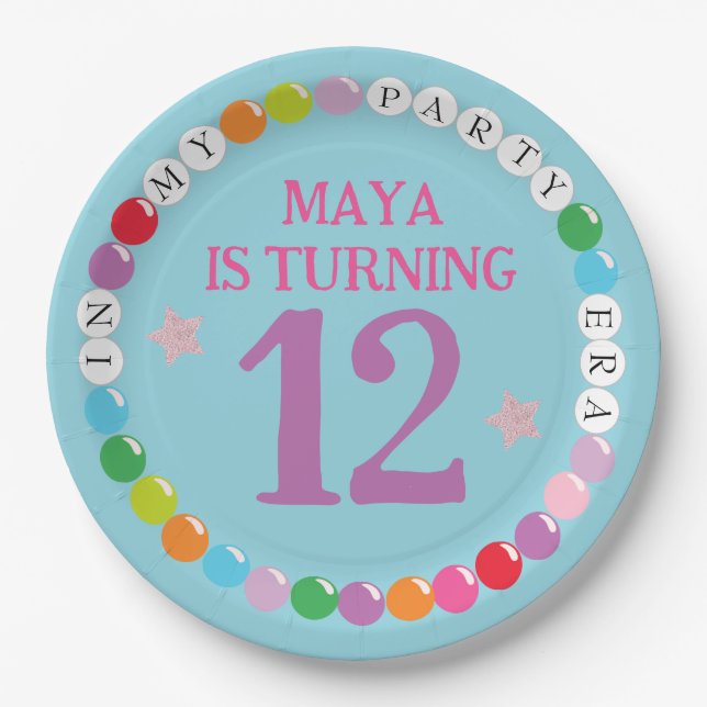 Prato De Papel Na minha Festa de aniversário da Era Bracelet de A (Frente)