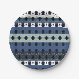 Prato De Papel Na moda azul faixa