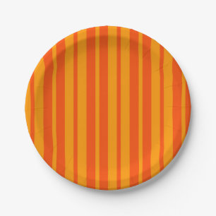 Prato De Papel Na moda de cor laranja clara e escura Design