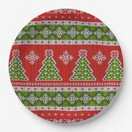 Prato De Papel Na moda de Férias Verdes no Natal