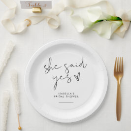 Prato De Papel Na moda retro Chá de panela preto e branco