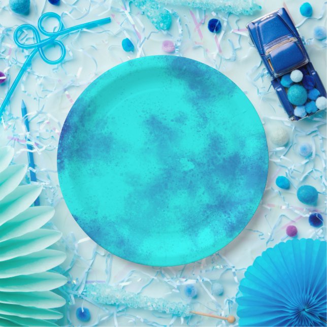 Prato De Papel Na moda Tempestade efeito de nuvem Azul (Festa)