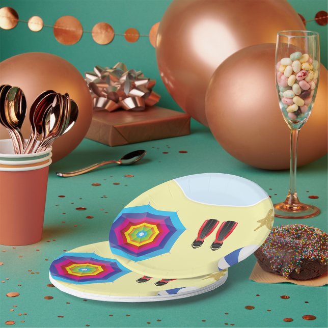 Prato De Papel Na Praia (Criador carregado)