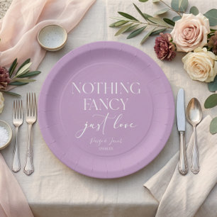 Prato De Papel Nada de Luxo, Apenas Amor Casamento Minimalista Ca