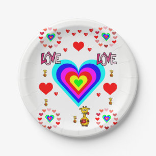 Prato De Papel Namorados de placas de papel