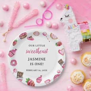Prato De Papel Namorados Desserts Little Swetheart Birthday Cute