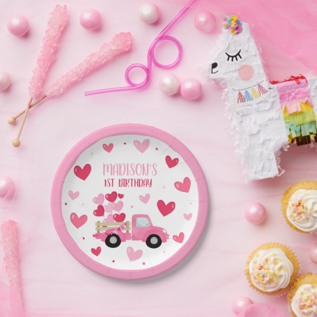 Prato De Papel Namorados Swetheart Pink Party Decor (Festa)