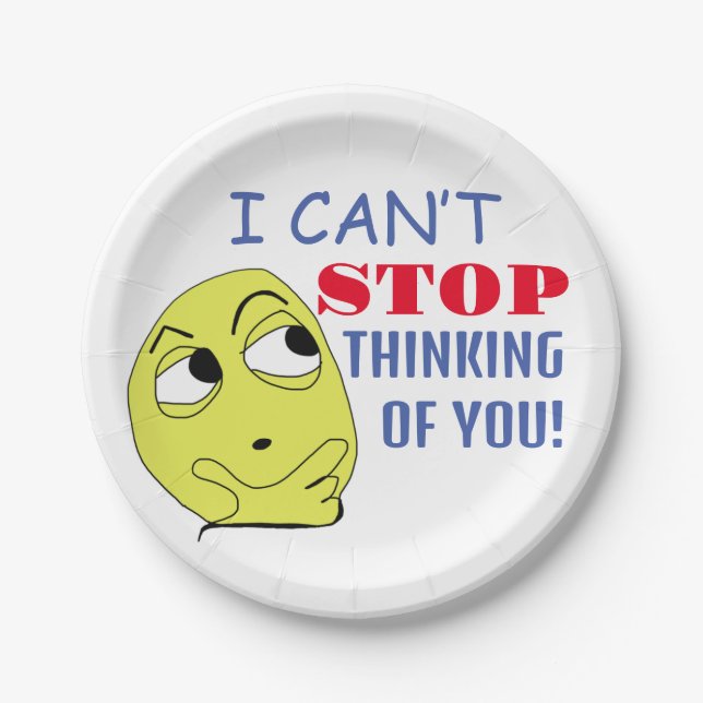 Prato De Papel não consigo parar de pensar em você (Frente)