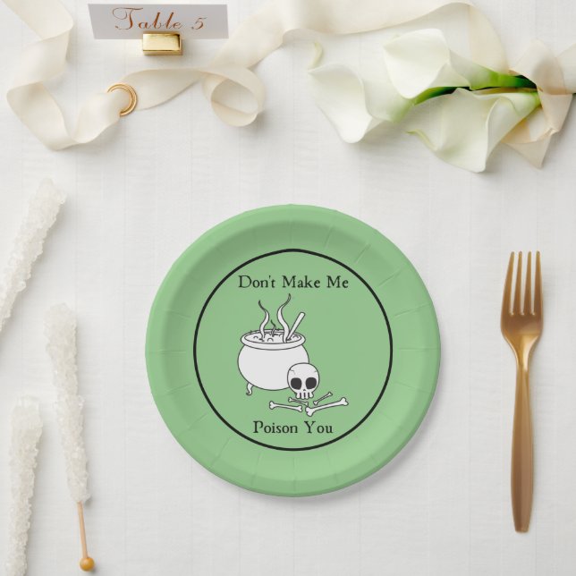 Prato De Papel Não me faça envenenar você (Casamento)
