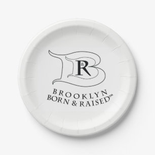 Prato De Papel Nascer BROOKLYN E PLACAS DE LOGOTIPO AUMENTADAS
