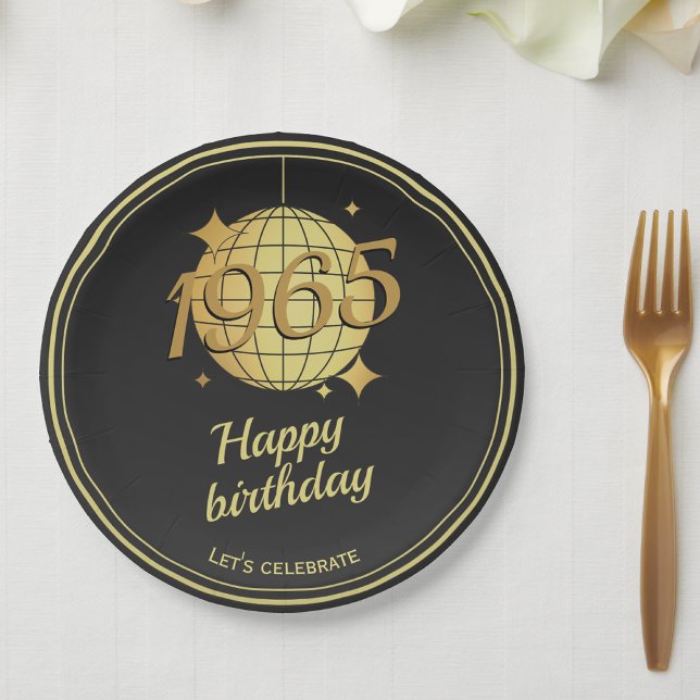 Prato De Papel Nascer em 1965, 60ª festa de aniversário de papel  (Criador carregado)