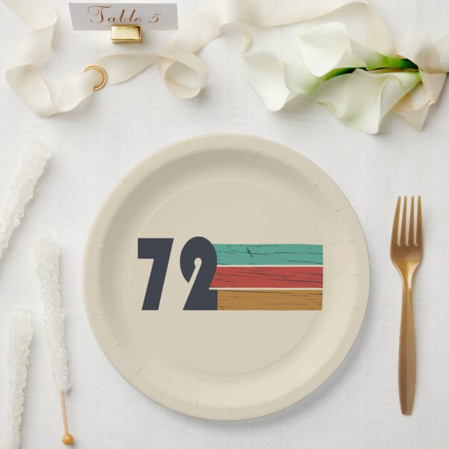 Prato De Papel nascer em presente de aniversário de 1972 (Casamento)