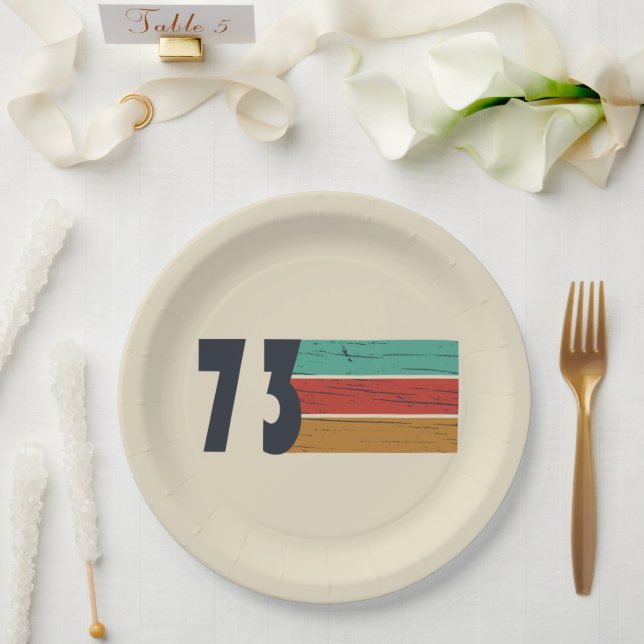 Prato De Papel nascer em presente de aniversário de 1973 (Casamento)