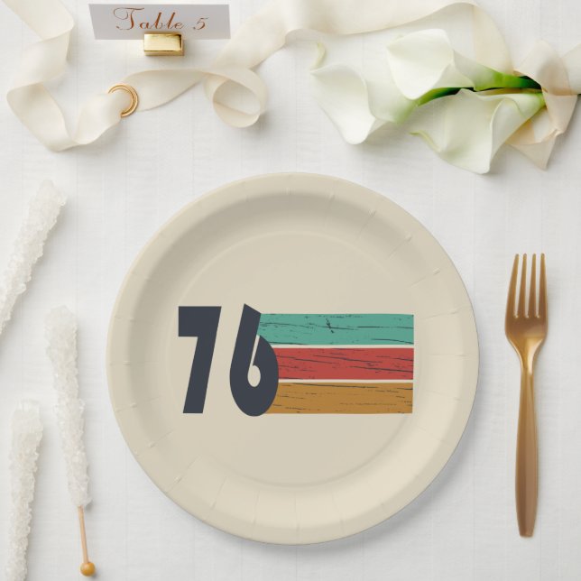 Prato De Papel Nascer em presente de aniversário de 1976 (Casamento)