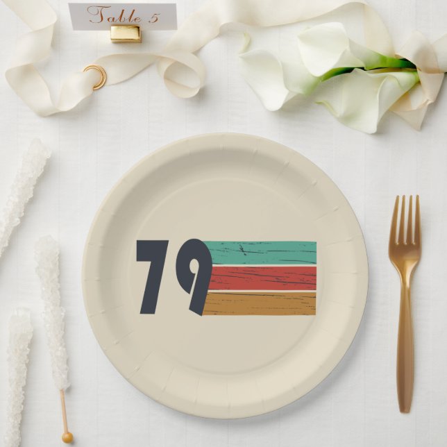 Prato De Papel Nascer em presente de aniversário de 1979 (Casamento)