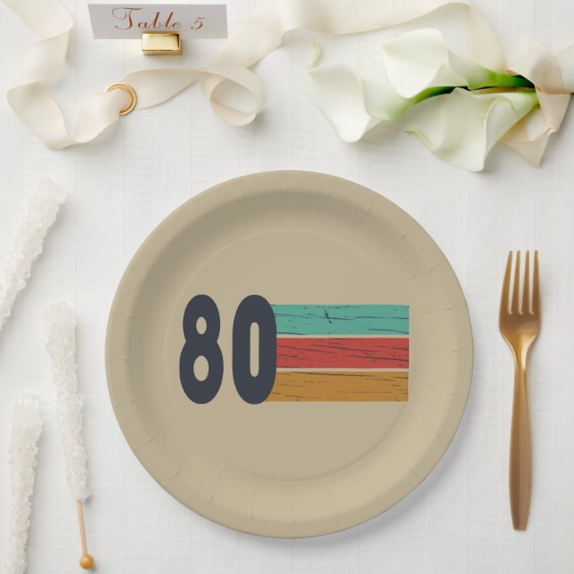 Prato De Papel Nascer em presente de aniversário de 1980 (Casamento)