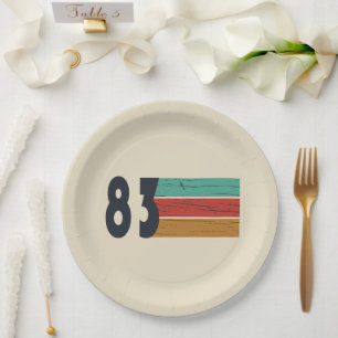 Prato De Papel Nascer em presente de aniversário de 1983