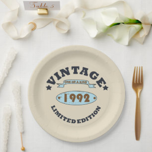 Prato De Papel nascer em presente de aniversário de 1992