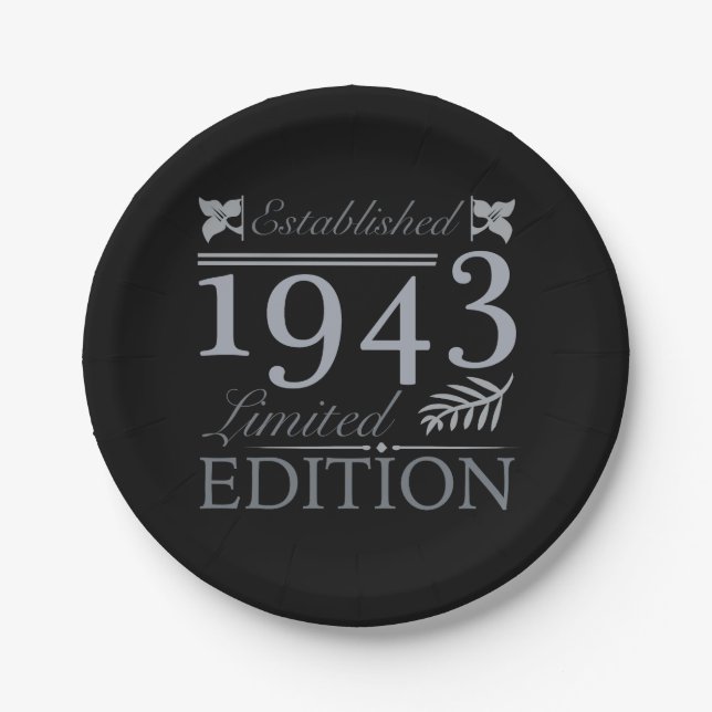 Prato De Papel Nascido em 80 de 1943 (Frente)