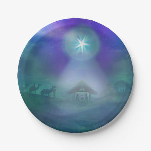 Prato De Papel nascimento da placa de papel de Jesus