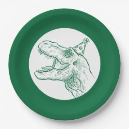 Prato De Papel Nascimento do Dinossauro T-Rex