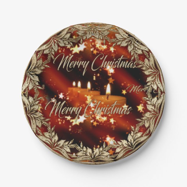 Prato De Papel Natal/ano novo das placas do partido (Frente)