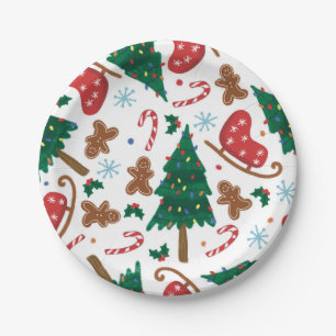 Prato De Papel Natal clássico