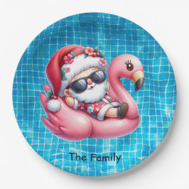 Prato De Papel Natal da piscina SANTA Claus em julho