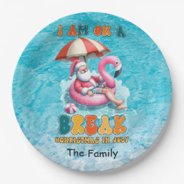 Prato De Papel Natal da piscina SANTA Claus em julho