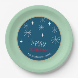 Prato De Papel Natal da Vila Oeste de Neve