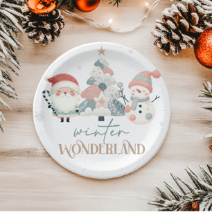 Prato De Papel Natal da Wonderland