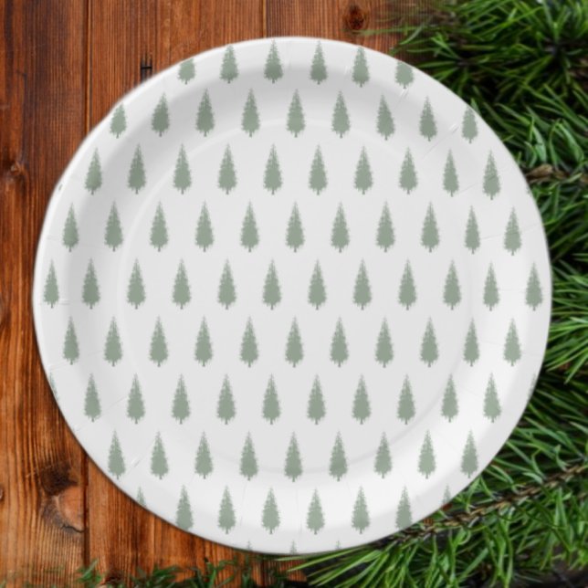 Prato De Papel Natal das Árvores da Madeira (Criador carregado)