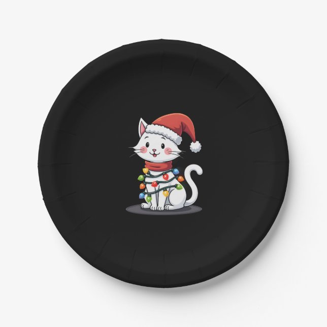 Prato De Papel Natal de gato (3) (Frente)