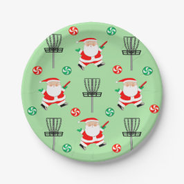 Prato De Papel Natal de Golfe de Disco