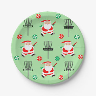 Prato De Papel Natal de Golfe de Disco