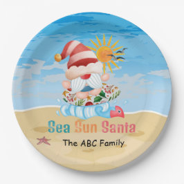 Prato De Papel Natal em julho com SANTA CLAUS