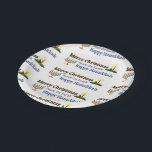 Prato De Papel Natal Hanukkah<br><div class="desc">Feliz Natal - Paz na Terra - Feliz Chanucá.  Produtos de papelão coordenados e embalagens de presentes para os seus Encontros de Feriados.</div>