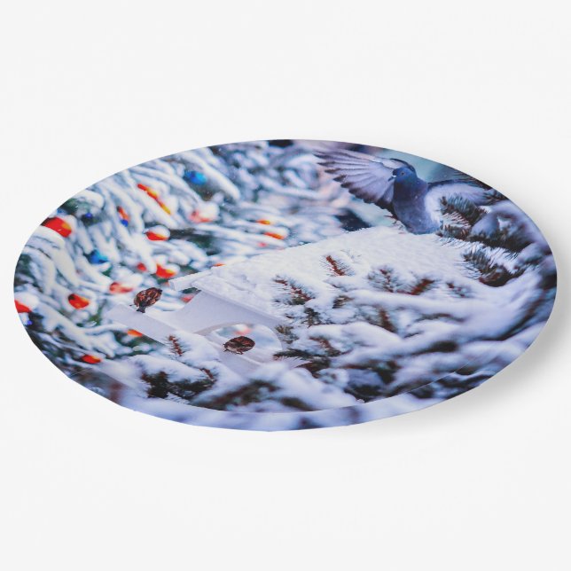 Prato De Papel Natal Idyll apelativo (Inclinado)