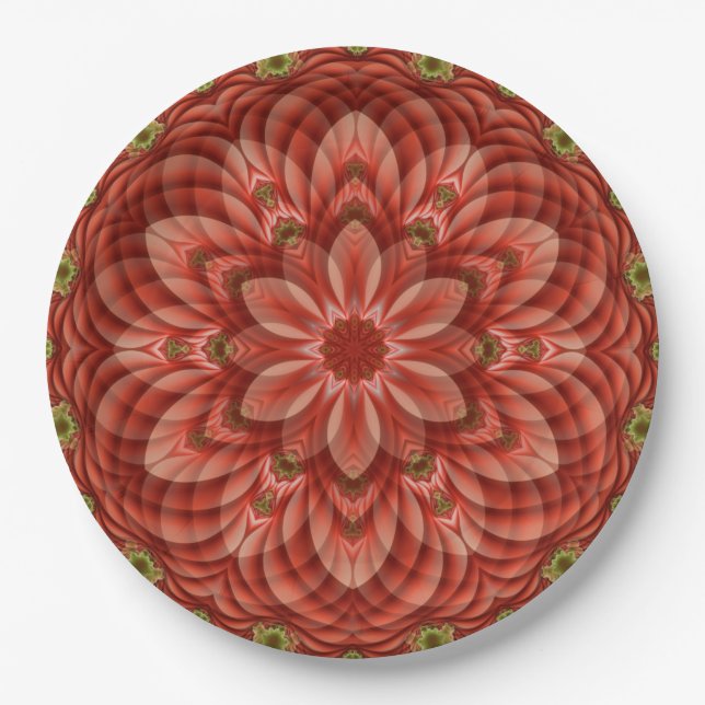 Prato De Papel Natal Mandala (Frente)