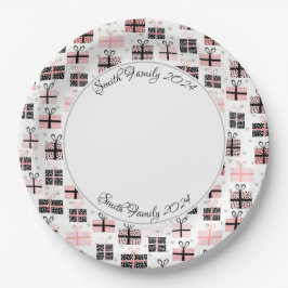 Prato De Papel Natal Moderno Personalizado