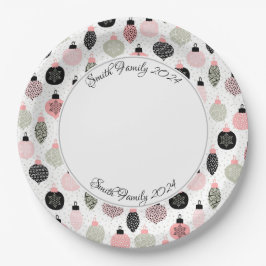 Prato De Papel Natal Moderno Personalizado